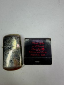 Camel Advertising Flip-Top Metal Lighter with 1996 Personalized Matchbook