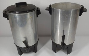 Vintage Aluminum Electric Coffee Urns Percolators with Spigots