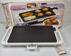 Toastmaster Cool-Edge Grill Model 895 Electric Nonstick Griddle with Backstop