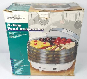 White-Westinghouse WLD1010 5-Tray Electric Food Dehydrator with Original Box & Manual