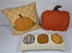 Assorted Fall Harvest Pumpkin Decorative Throw Pillows