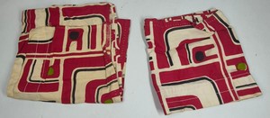 Assorted Colorful Abstract Geometric Curtain Panels & Lighthouse Shower Curtain Hooks