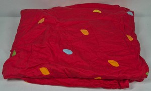 Red Multicolor Confetti Print Comforter Bedding with Matching Pillow Shams