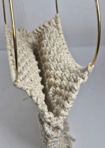 Boho Macrame Crossbody Purse, Crochet Handbag & Beaded Wall Hanging