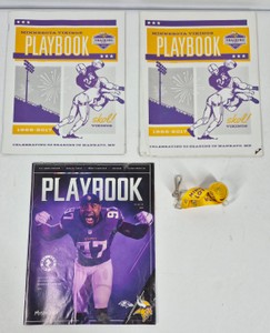 Minnesota Vikings 2017 Training Camp Playbooks, October 22 Game Program & Mini Mug Lanyard