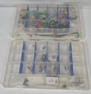 Assorted Costume Jewelry Collection in Flambeau Compartment Organizer Cases