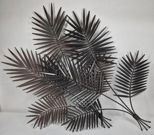 Metal Palm Leaf Wall Decor Sculptures