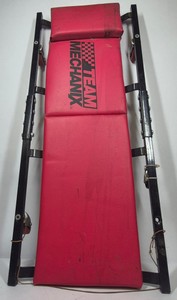 Team Mechanix Rolling Mechanic Creeper with Padded Headrest and Adjustable Steel Frame