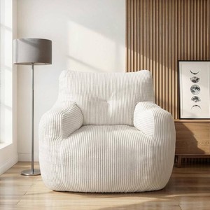 Cvortll Bean Bag Chair, Fluffy Sofa Beige