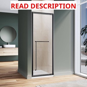 $136 Black Shower Door 28 72 in, 14 Glass door