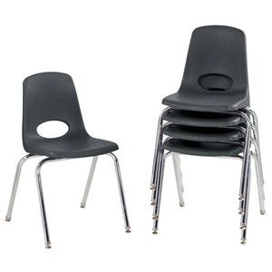 $435 FDP 18 School Stack Chair, Black, 5-Pack