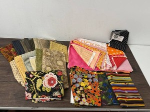 Assorted Quilting Fabric Cuts - Floral, Geometric & Striped Prints