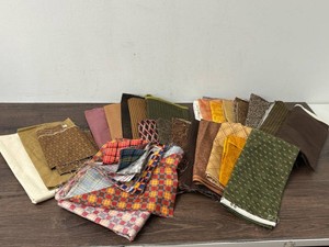 Assorted Fabric Remnants & Textile Scraps Mixed Lot