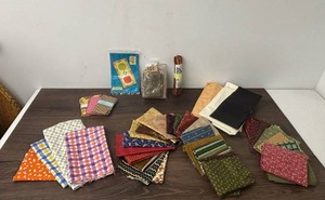 Quilting Fabric Assortment With Easy as Pie Table Runner Pattern Mixed Lot