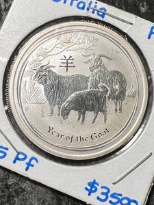 2015 AUSTRALIAN YEAR OF THE GOAT HALF TROY OZ .999 FINE SILVER