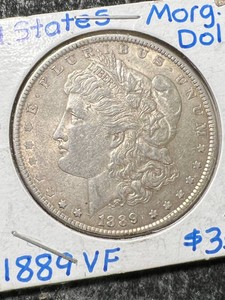 1889 US MORGAN SILVER DOLLAR