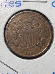 1864 US 2 CENT PIECE