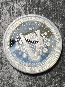 1 TROY OZ .999 FINE SILVER CARIBBEAN CENTRAL BANK ROUND