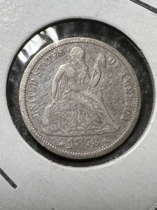 1873 WARROWS US SEATED LIBERTY DIME
