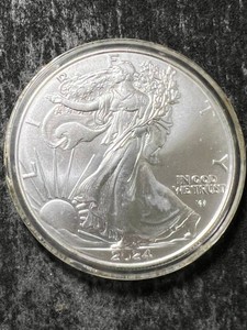 2024 AMERICAN SILVER EAGLE 1 TROY OZ .999 FINE SILVER IN AIRTITE
