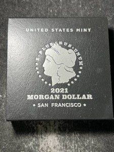 2021 US MORGAN SILVER DOLLAR IN ORIGINAL MINT BOX