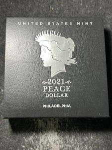 2021 US PEACE SILVER DOLLAR IN ORIGINAL MINT BOX