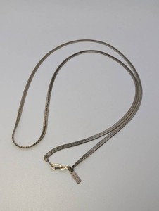 Silver-Plated Herringbone Chain Necklace  13.9 Grams