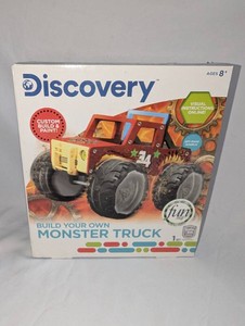 NIB Discovery Build Your Own Monster Truck  Wooden Model & Paint Kit