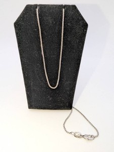 18 KGP Box Chain Necklace  Approximately 18