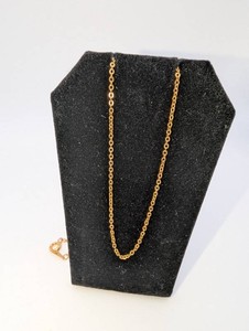 18K Gold-Filled Link Chain Necklace  Approximately 15 Inches, 1.5 Grams