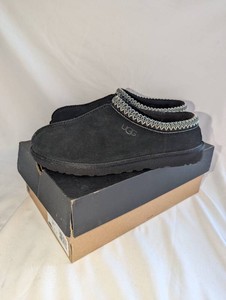 UGG Mens Tasman II Black Suede Slippers  Size 9 With Box