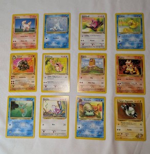 12 Vintage Pokmon Cards  Base Set, Base Set 2, Jungle, Fossil & Gym Heroes