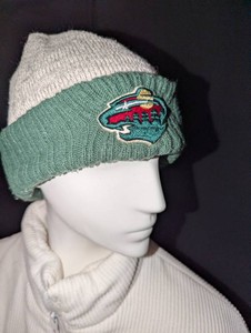 Minnesota Wild Embroidered Knit Beanie  Gray & Green