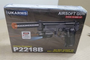 UKArms P2218B Spring Powered Airsoft Gun with Laser