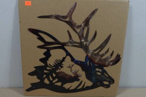 Laser Cut Steel Elk Wall Dcor