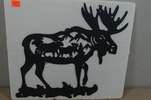 Laser Cut Steel Moose Wall Dcor