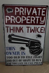 Vintage Style Metal Sign - Private Property