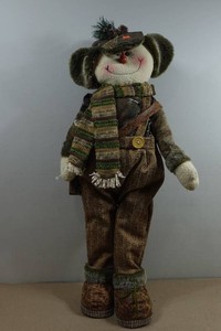 Rustic Hunting Snowman Dcor