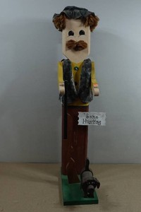 Handmade Wooden Folk Art Style Hunter