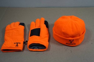 Huntworth Blaze Orange Gloves and Hat - Large
