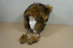 Faux Raccoon Adult Hat