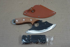 Rolled Carbon Steel Finger Hole Knife and Sharpener