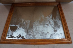 Vintage Etched Mirror