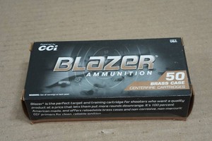 50 CCI Blazer Brass 9mm 124 Gr FMJ Ammo