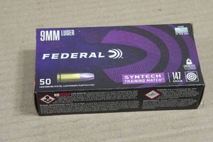 50 Federal Syntech 9mm 147 Gr TSJ Ammo