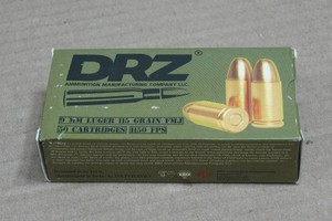 50 DRZ 9mm 115 Gr FMJ Ammo
