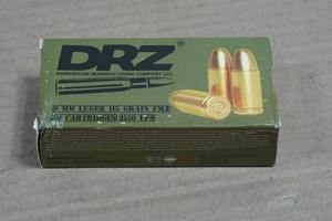 50 DRZ 9mm 115 Gr FMJ Ammo