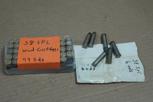 55 Assorted .38 Spl Ammo LWC, HP