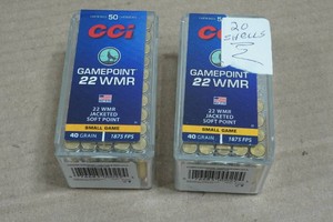 70 CCI Gamepoint .22 WMR 40 Gr JSP Ammo