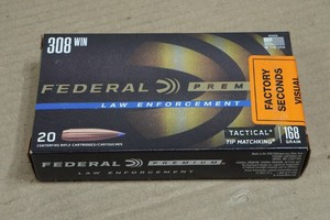 20 Federal Premium LE .308 Win 168 Gr Tactical Tip Matchking Ammo